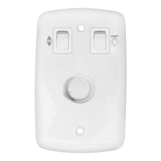 Dimmer Controle Rotativo P/ Ventilador Teto 127v Branco Arge