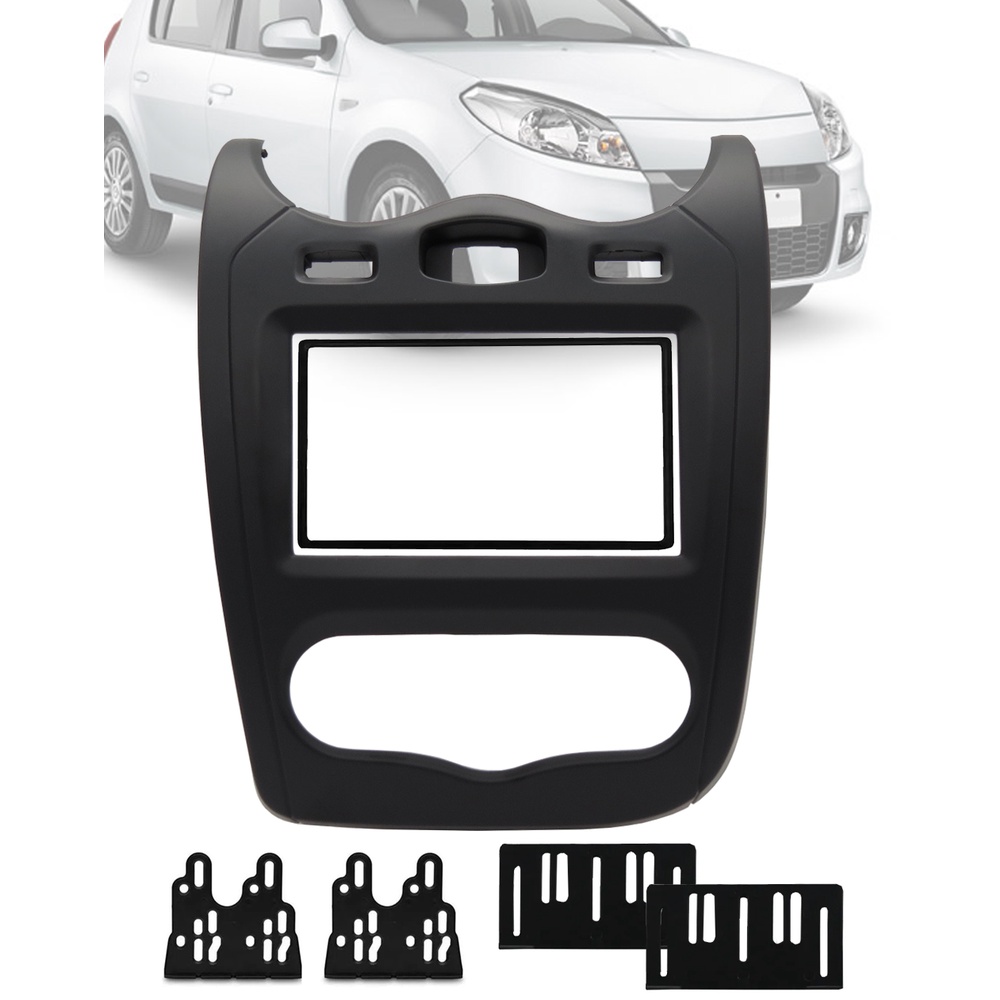 Moldura 7" Polegadas 2 Din Renault Sandero 2012 até 2014