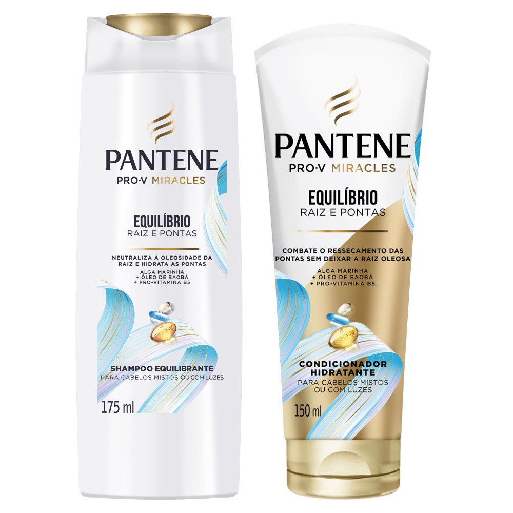 Kit Pantene Equilíbrio Raiz e Pontas Shampoo + Condicionador em Oferta na Shopee
