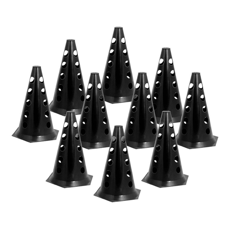 Cone Furado Demarcatório Black 20 Unidades Agilidade Funcional