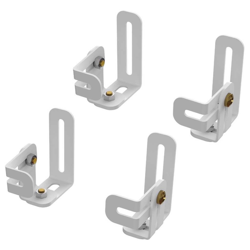 SUPORTES HOME THEATER CAIXA SOM  AJUSTÁVEL 2 PARES BRANCO em Oferta na Shopee