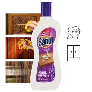 LUSTRA MOVEIS LAVANDA SANOL 200ML Brilho Moveis