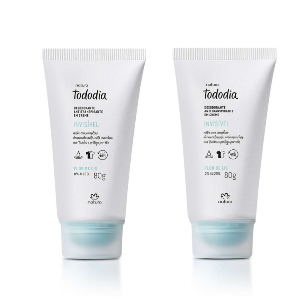 Kit 2 Desodorante Antitranspirante em Creme Tododia Flor de Lis 80g em Oferta na Shopee