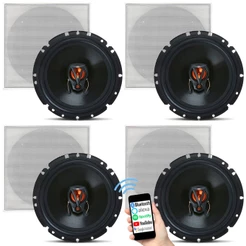 Kit Caixa De Som Ativa Bluetooth +3 Passiva Jbl Embutir Teto