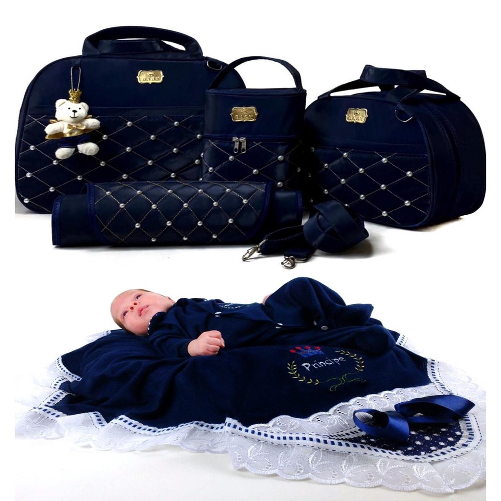 Kit de Bolsas Bebê Térmica Impermeável + Um Kit Saída de Maternidade 100% algodão em Oferta na Shopee