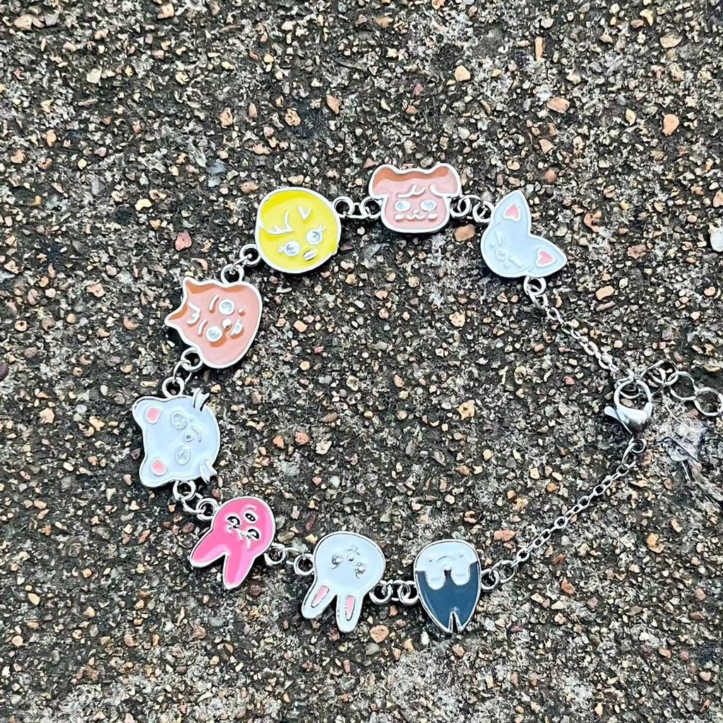 Kpop Idol Stray Kids Alloy Metal Drop Oil Charms Bracelet STAY Colecionar Jóias De Moda Bonitas em Oferta na Shopee