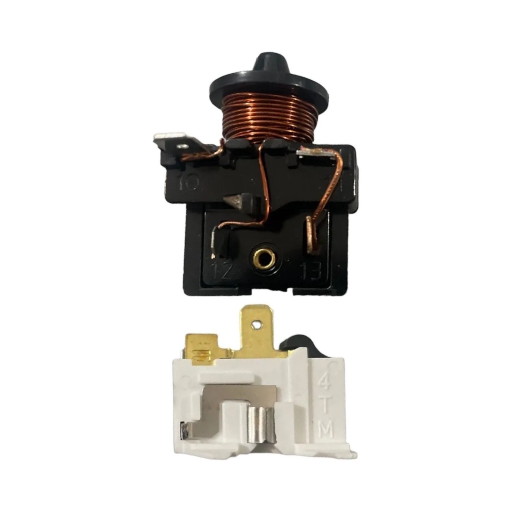 Kit Rele e Protetor Térmico 1/4 220v Magnético Geladeira Freezer Para Compressor Embraco Hulter
