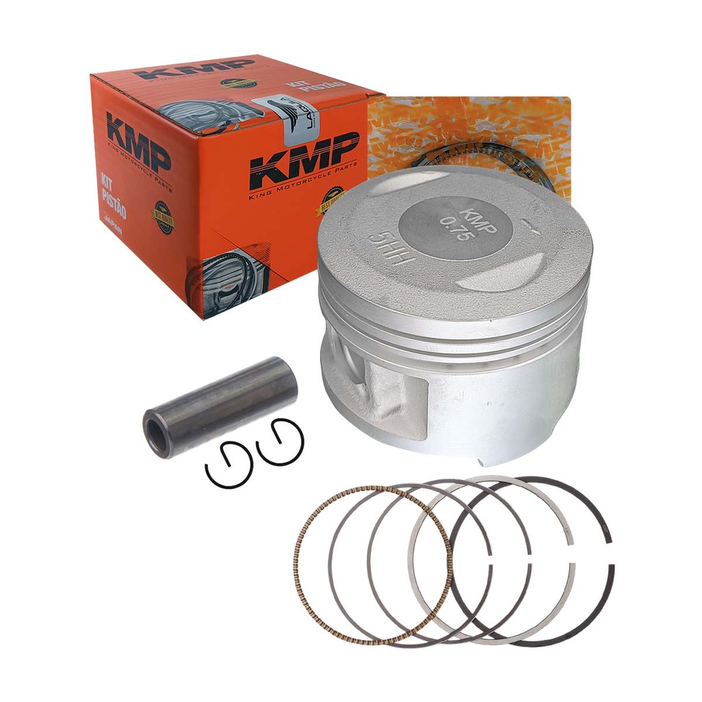 Pistao + Anel + Pino + Trava P/ Moto Honda Ybr 125 Xtz Factor Medida 0.75mm