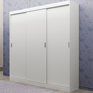 Guarda Roupa Infantil 3 Portas 4 Gav Branco Mega
