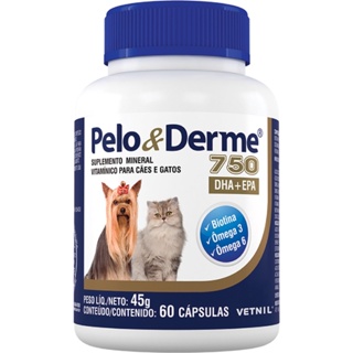 Pelo & Derme DHA + EPA 750 Vetnil - 60 Cápsulas em Oferta na Shopee