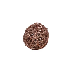 Enfeite Bola de Rattan Rose Gold 6cm - 1 unidade - Cromus - Rizzo