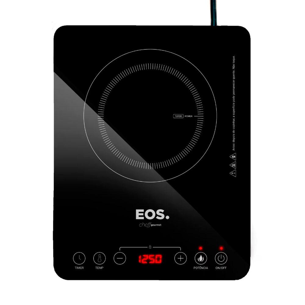 Fogão Cooktop De Indução 1 Boca Portátil Preto 2200W Cheff Gourmet ECI01PP 220V - EOS