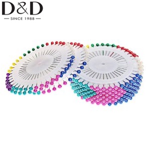 200PCS Agulha De Costura Com Cabeça De Pérola Colorida Preta E Branca/Cor Ferramenta De Posicionamento De Para De Roupas De Bricolagem Acessórios