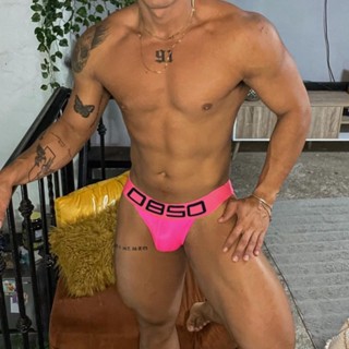 Jockstrap Fio Dental Masculino Cartas De Moda Homme Sexy Men Underwear Aberto E Algodão BS832
