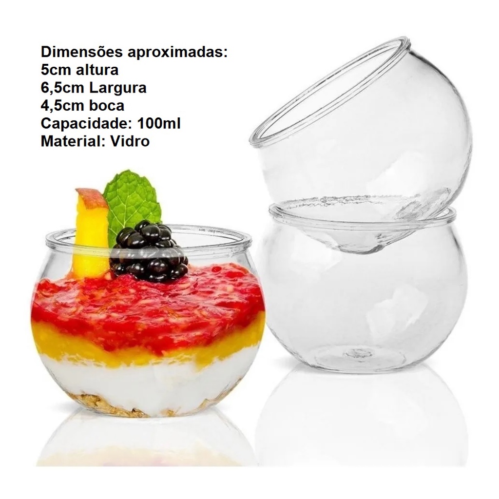Kit 6 Mini Vaso Castiçal Tipo Aquário De Vidro 5x6cm 100ml Redondo Decoração Mesa Vasinho Flores