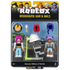Roblox - 2 Bonecos de 7cm - Brookhaven: Hair And Nails