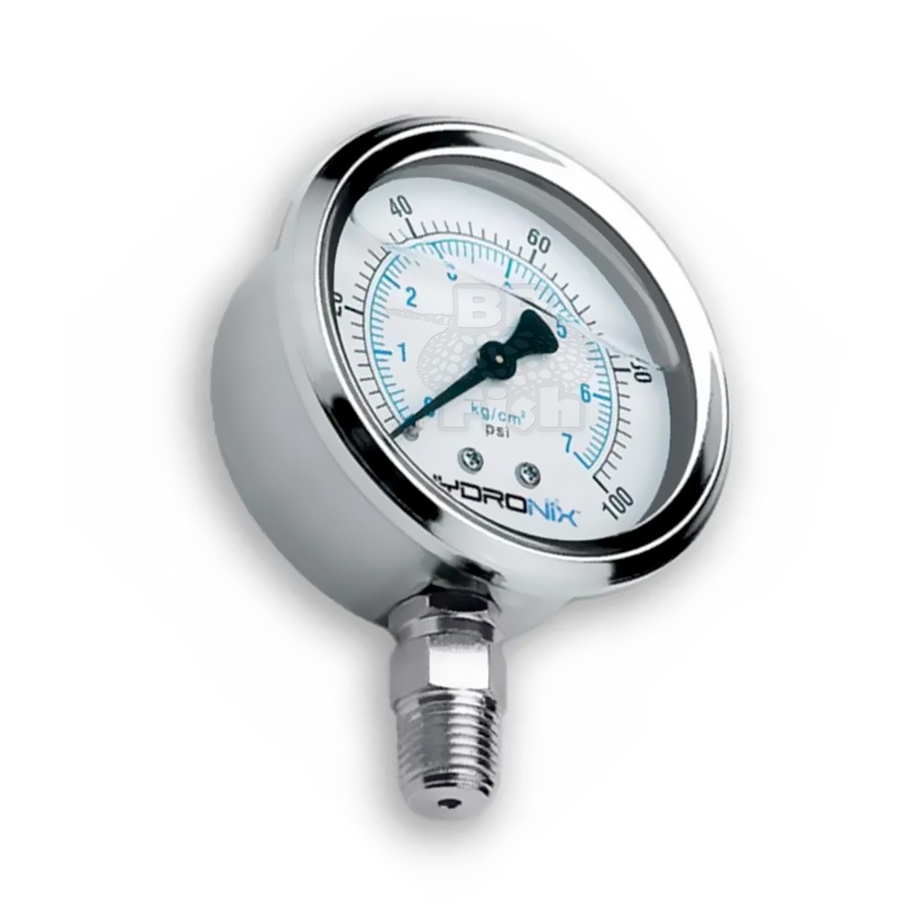 Manômetro Hydronix Medir Pressão Da Água 0 a 100 psi 1/4