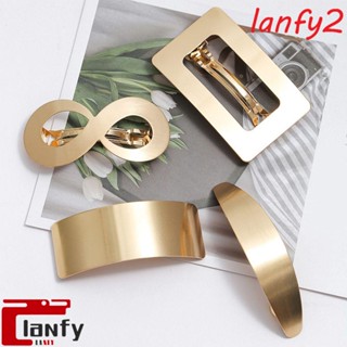 Lanfy Prendedor / Presilha De Cabelo Feminina Tipo Rabo De Cavalo De Metal Geométrica / Multicolorido