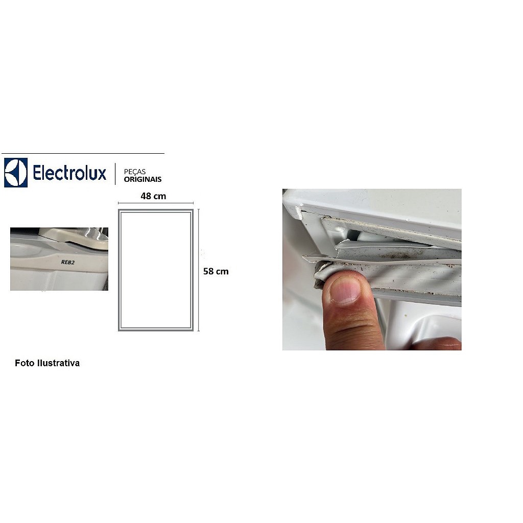 Gaxeta Borracha Da Porta Frigobar Eletrolux RE82 - Modelo de Encaixe