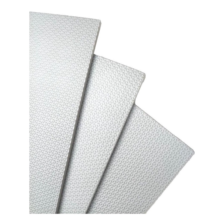 Kit 4 Colchonetes Eva Tapete Tatame 100x50x1cm 10mm Cinza Claro Ioga Yova Pilates Ginástica