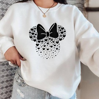 Tendência Estilo Orelha De Arco Roupas Fofas Casuais Pullovers Outono Primavera Feminina Moda Gráfica Camisetas Impressas