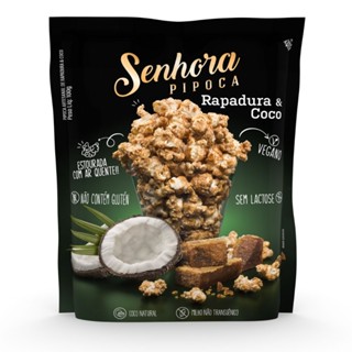 Pipoca Gourmet Doce Pronta Rapadura e Coco 100g - Sra Pipoca