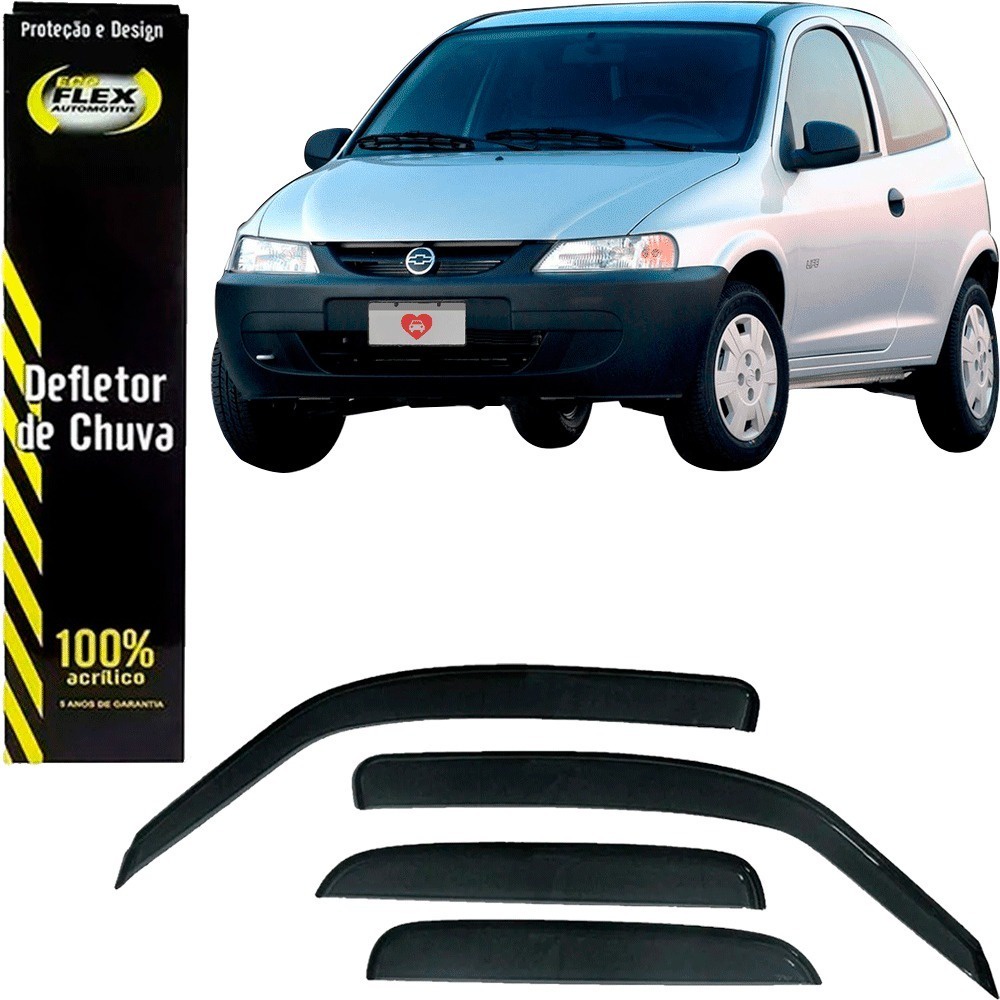 Calha De Chuva Gm Celta Prisma 2000 A 2015 / Prisma 2002 A 2012 4 Portas Esportiva Slim 51.002A