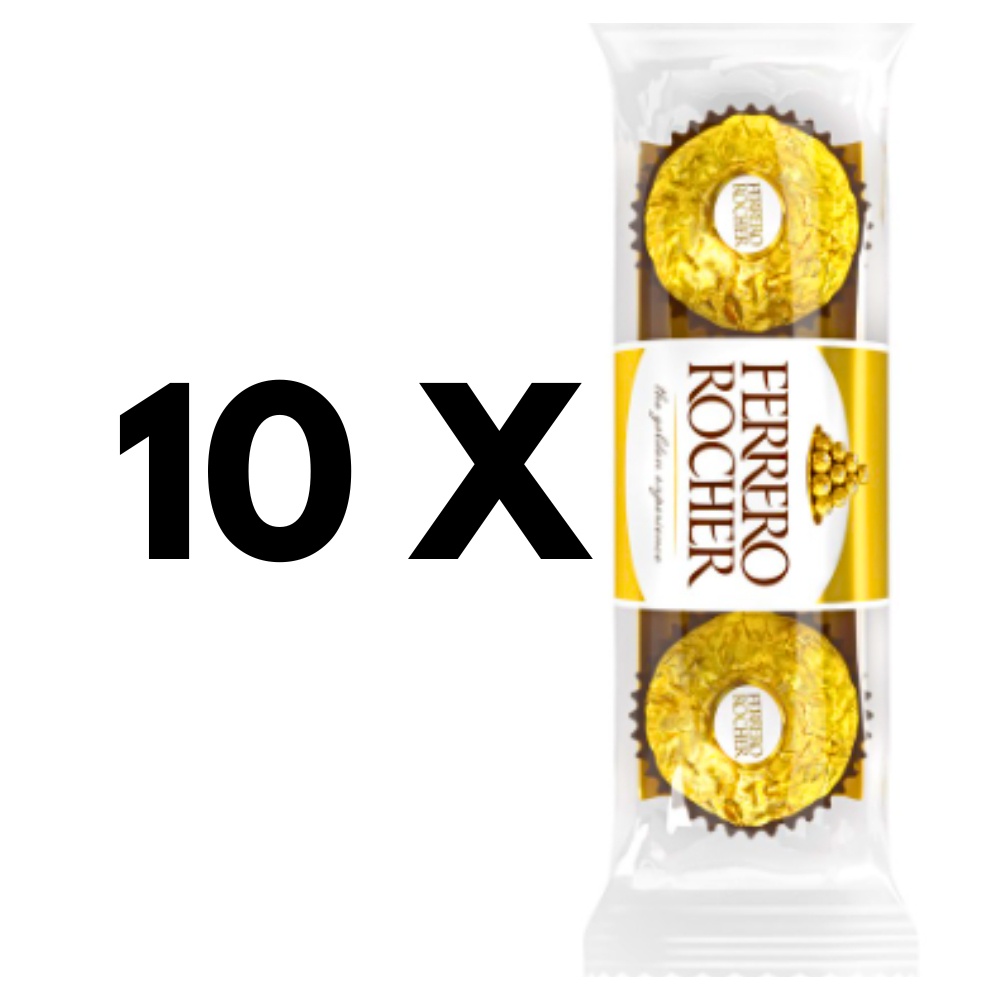 Kit Bombom Chocolate Ferrero Rocher - 10un C/ 3 Bombons Em Cada em Oferta na Shopee