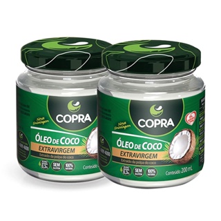 Kit com 2 unidades Óleo de Coco Extra Virgem 200ml Copra em Oferta na Shopee