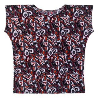 Kit 3 Roupa Camiseta Estampada Feminina Malha Fria Gola Canoa De Sair