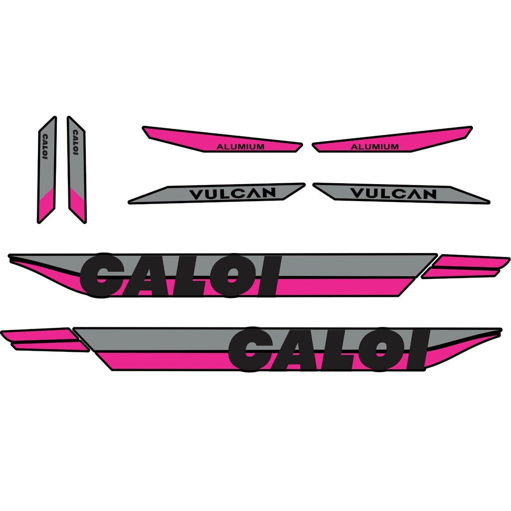 Jogo de adesivos Caloi quadro completo Rosa e cinza em Oferta na Shopee