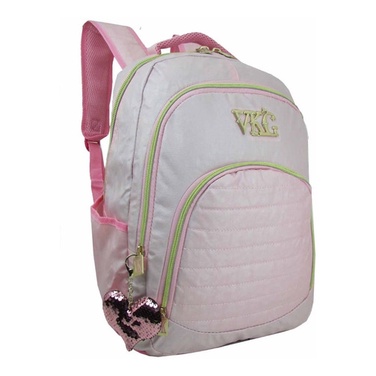 Mochila Feminina Rosa Bolso Tipo Estojo Forrada Resistente