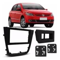 Moldura 2 Din Vw Gol G5/Saveiro/Voyage Preta