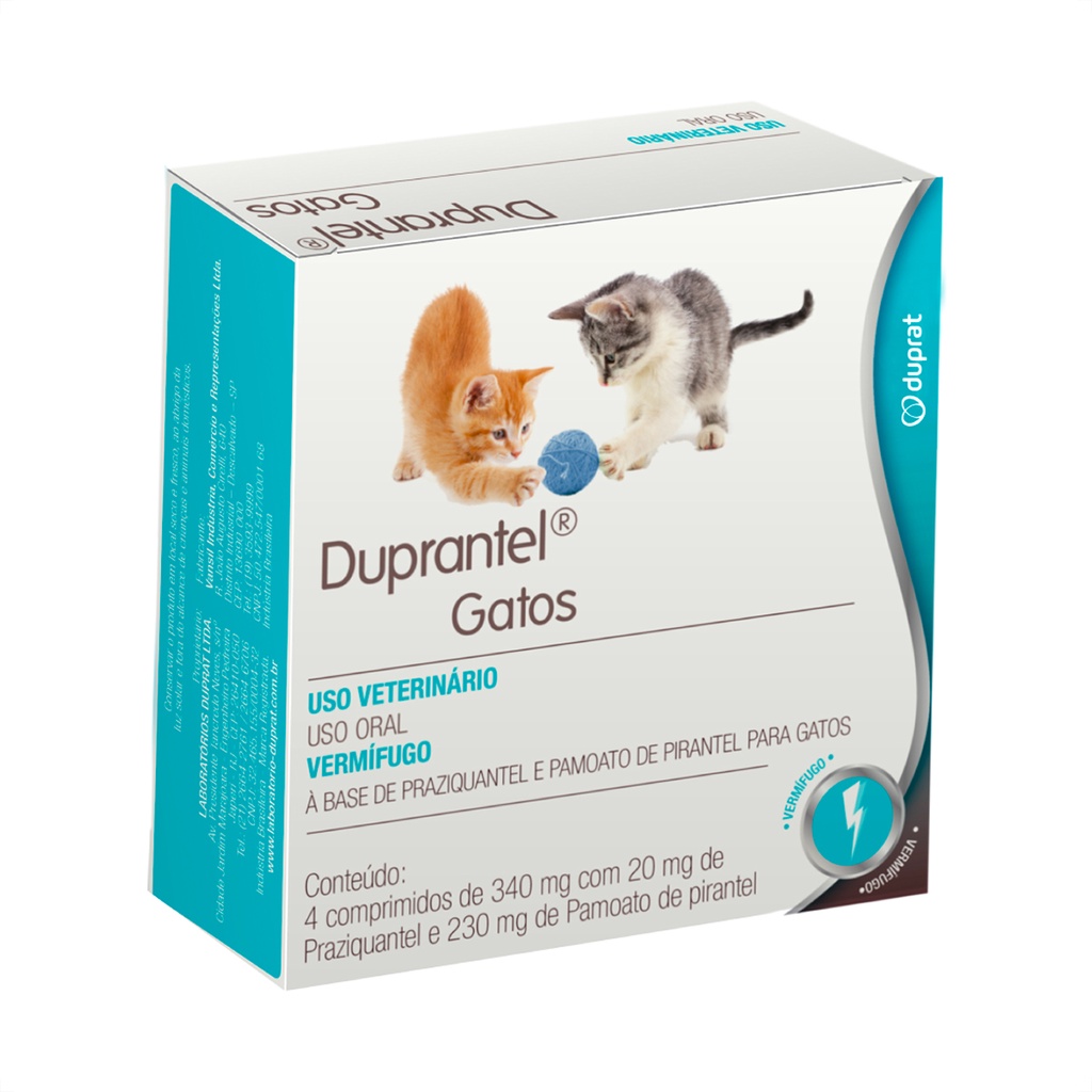 Duprantel Duprat Vermífugo para Gatos - 4 Comprimidos