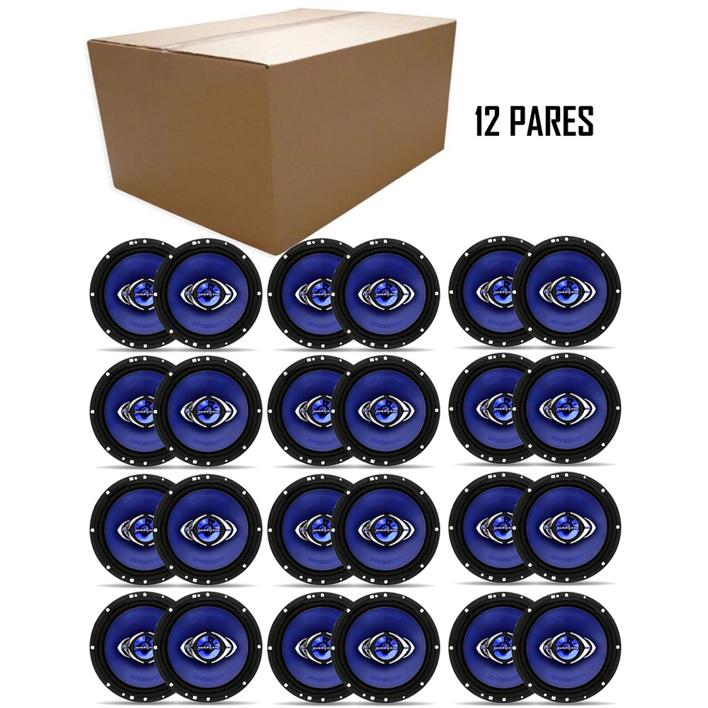 Kit 12 Pares Alto Falante Hurricane Quadraxial CM6 6" Polegadas 130W (Par)