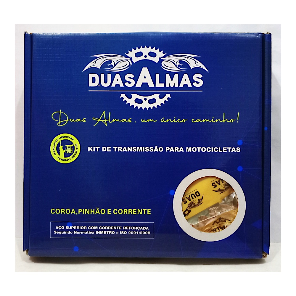 Kit Transmissão Relação 41/14 S/ Ret, Yamaha XTZ 150 Crosser 2014/17 - Duas Almas