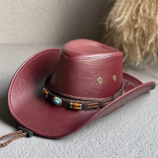 Fedora Chapéu De Couro De Cowboy Café Vintage Masculino Feltro De Aba Larga Homem Para Mulher