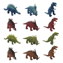 Brinquedo Sortido Dinostika Jurassic Fun Dinossauro Estica Atóxico Macio Resistente Multikids BR1042