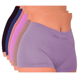 Kit 6 Calcinhas Cueca Box Shortinho Zero Costura Sem Marcação Confortável Boa Elasticidade Ajuste Perfeito