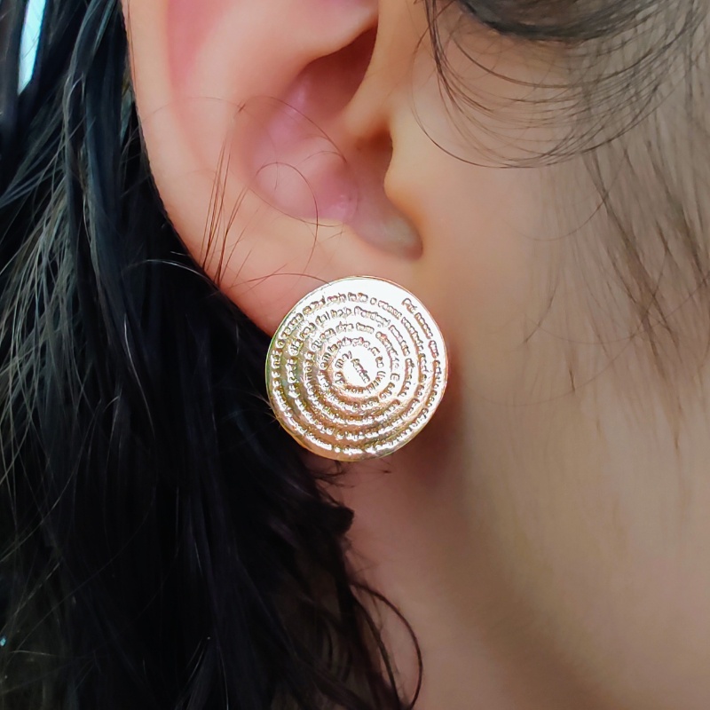 Brinco Feminino Pai Nosso Folheado Ouro Bijuteria em Oferta na Shopee