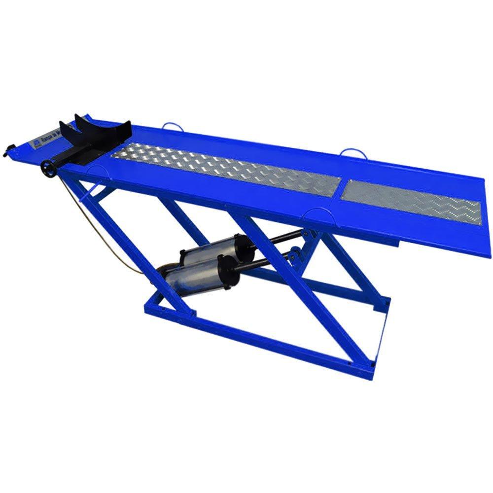 Rampa Pneumática para Motos 350Kg Azul com 2 Pistões em Oferta na Shopee