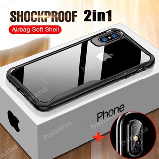 2 ln1 iPhone 15 Pro Max Capa Protetora À Prova De Choque Para 11 12 13 14 Mini Plus XS XR 8 7 6 6s TPU Transparente Da Armadura