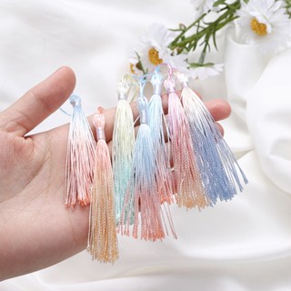 St.kunkka 10pcs Macaron Gradient Tassel Pingente Tassel Decorativo Tassel Pingente 13-15CM para a confecção de jóias de bricolage