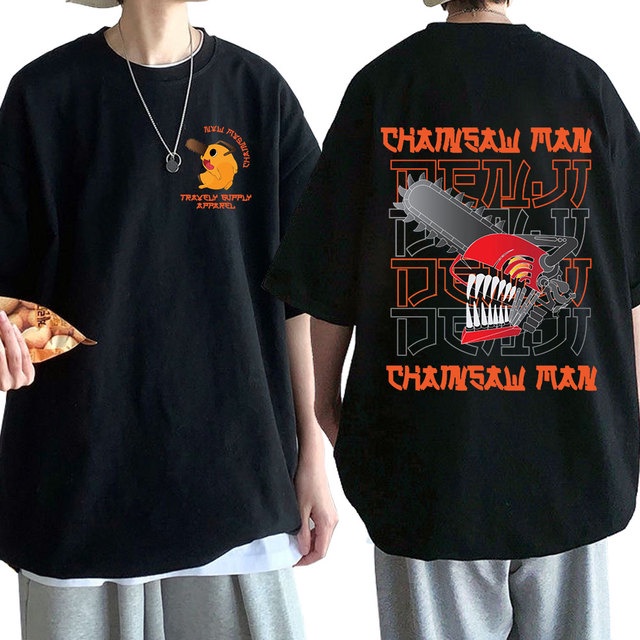 Camiseta Básica Denji e Pochita Chainsaw Man em Oferta na Shopee
