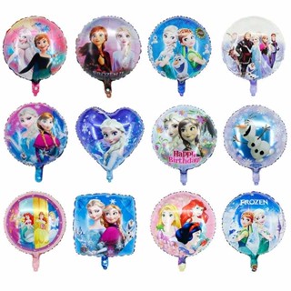 Balão de folha de alumínio mistério de gelo e neve de 18 polegadas, balão de decoração de festa de aniversário da princesa Anna