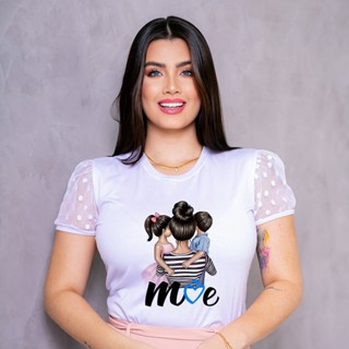 Blusa T-shirt de Luxo - Dia das Mães com filhos