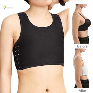 G5 Plus Size Fichário Peito Para Lésbico Com Gancho Moleca Sutiã As Mulheres Homens Compressão Alta Curto Colete Tops Puxar Sobre Top Binder Trans Tamanho Grande Peitos Feminina