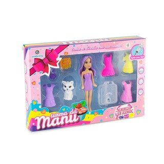 Boneca Com Acessórios Vestidos Bichinho Coleção Completa