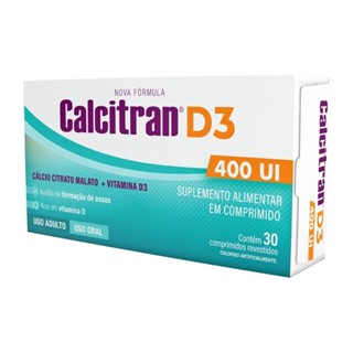Suplemento Calcitran D3 400UI 30 Comprimidos Revestidos