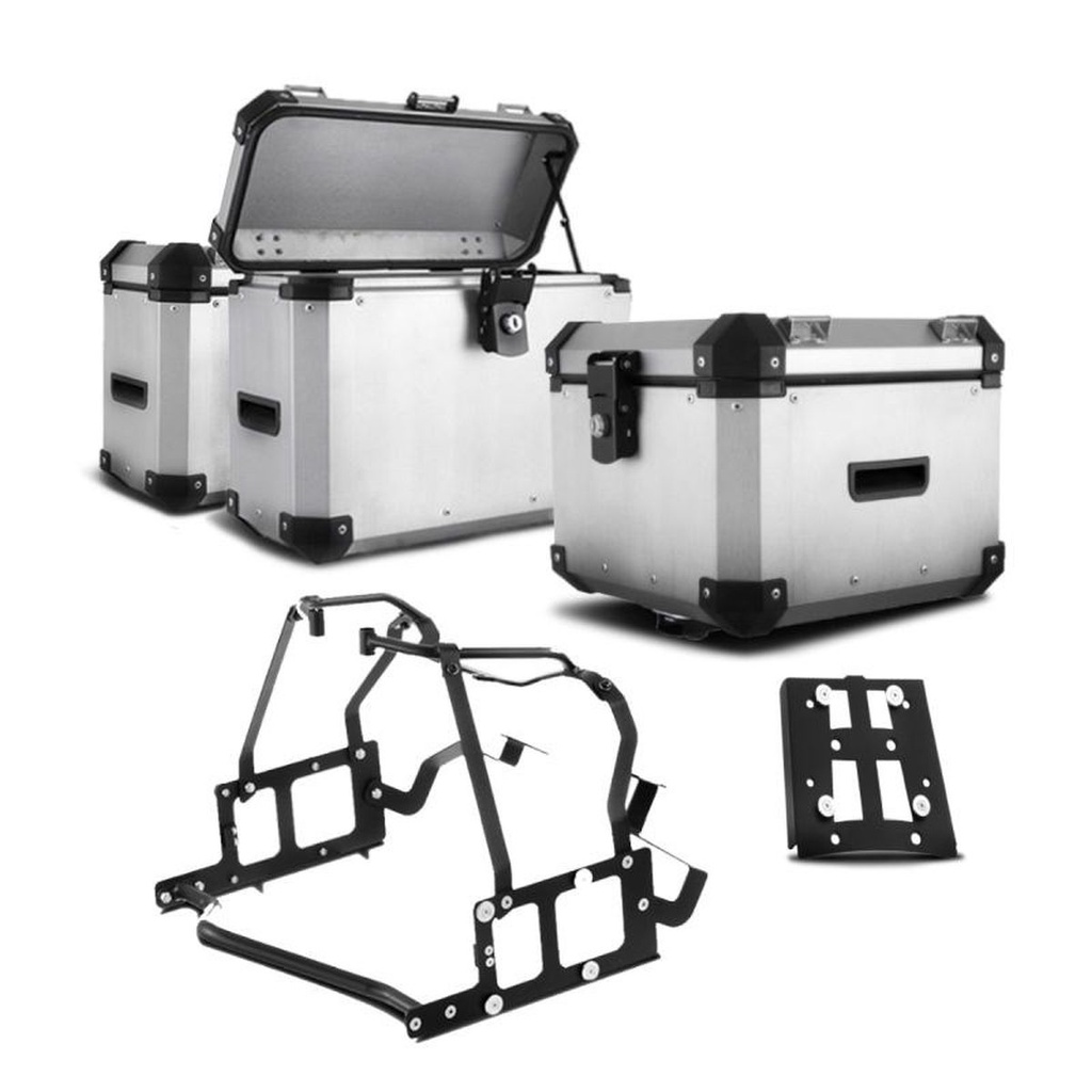 Baú Traseiro Roncar + Baú Lateral + Suporte Lateral F 800 Gs Alumínio